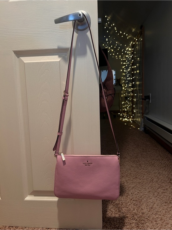 kate spade Handbags - Kate Spade pink leila triple gusset crossbody with gold hardware